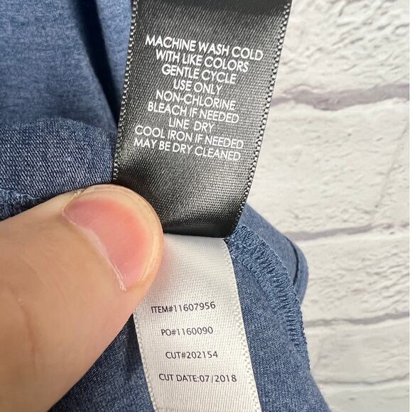 TORRID Women's 1X‎ (1) Blue Heather Half Sleeve Jersey Surplice Faux Wrap Dress - Picture 6 of 10